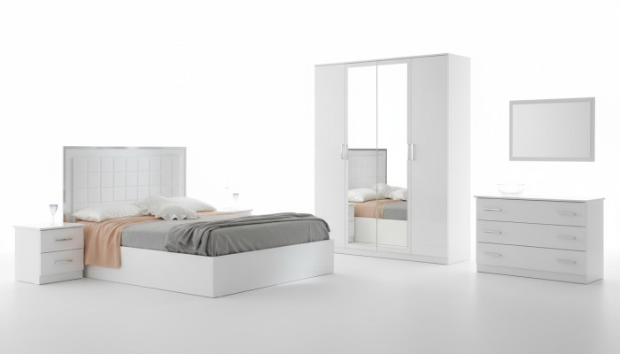 Bed Nightstand Dresser 6-piece Bedroom Set Design Modern Luxury Bedroom