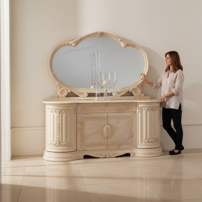 Dressers Sideboards Living Room Buffet Mirror Italian Furniture 2-piece Set New