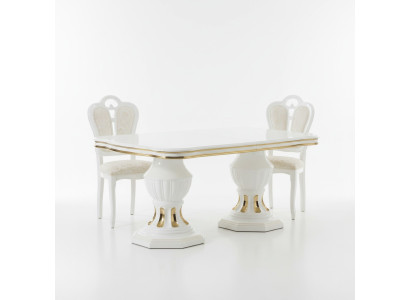 Classic dining room table wood tables high-gloss Italian dining room furniture