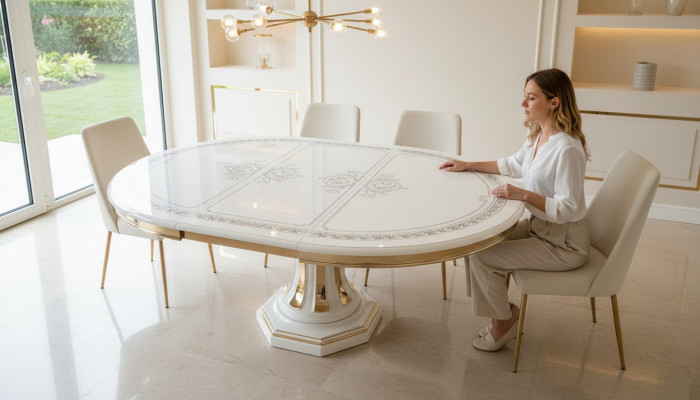 Dining table wood round tables dining room round table Italian furniture new