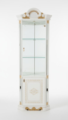 Luxury Window Display Corner Glass Cabinet Modern Furniture Shelf Classic ITALY