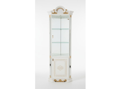 Luxury Window Display Corner Glass Cabinet Modern Furniture Shelf Classic ITALY