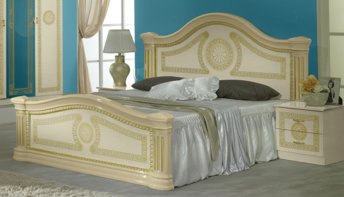 Classic bed, double bed, double bed, Sti beds, upholstered, Italian furniture, wood