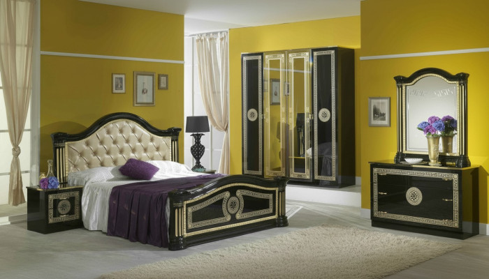 Bedroom set style modern bed nightstand dresser bed furniture 6-piece group new