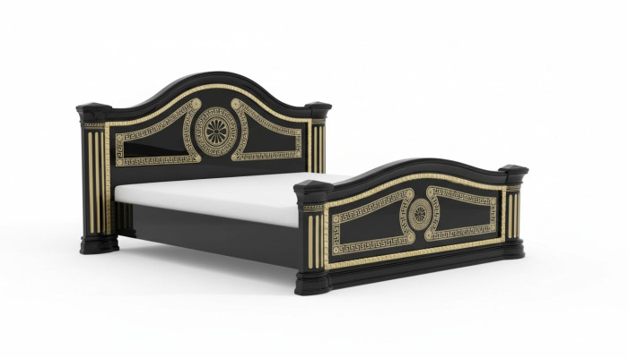 Bed Pillow Design Luxury Wood Double Hotel Beds Matrimonial Sleep Room Textile Gold