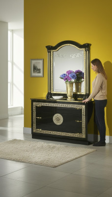 Mirror dresser cabinet dressers sideboard bedroom set wood modern style new