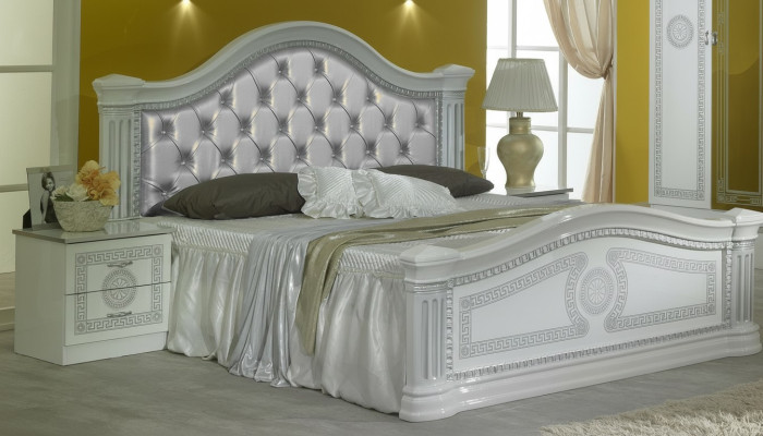 Class Bedroom Set 3-piece Bed Double Bed Beds 2x Nightstand Chesterfield