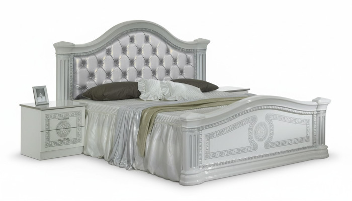 Class Bedroom Set 3-piece Bed Double Bed Beds 2x Nightstand Chesterfield