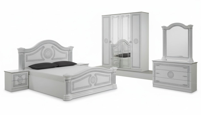 Design Bedroom 3-piece Set: Bed, 2x Nightstands, Classic Luxury Bedroom Furniture Set