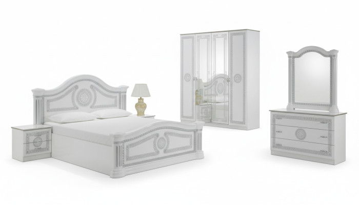 Bedroom Italian Furniture Set Modern Luxury 6-piece. Bed Beds Wardrobe New