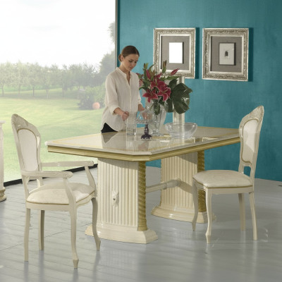 Style dining table real wood classical designer tables Italian furniture