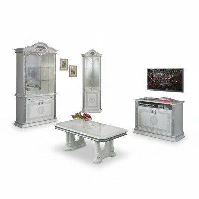 Complete dining room set table sideboard coffee table display cabinet set new