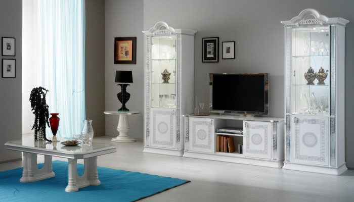 Living room set wall unit display cabinet sideboard table RTV display cabinets complete 3-piece set new
