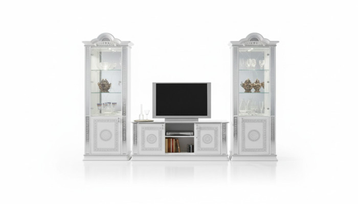 Living room set wall unit display cabinet sideboard table RTV display cabinets complete 3-piece set new