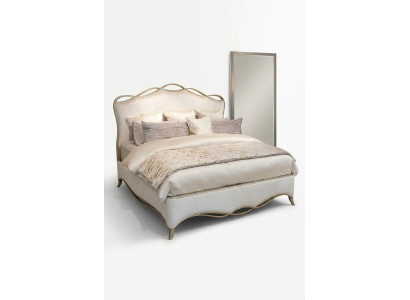 Classic wood bed double bed design upholstered bedroom