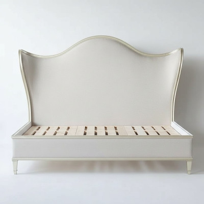 Wood design bed double luxury marriage modern hotel frame sleeping room