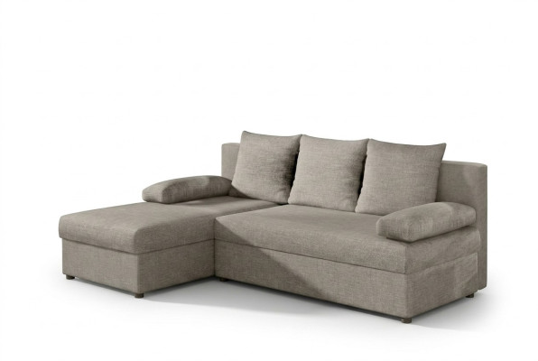 Design L-Form Sofa Couch Upholstery Sleeper Sofa Textile Bed Function Sofa Group