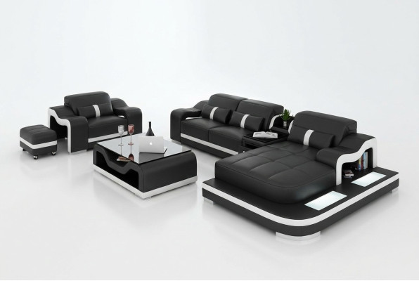Living area corner sofa L-shape armchair set upholstery decoration modern sofa leather