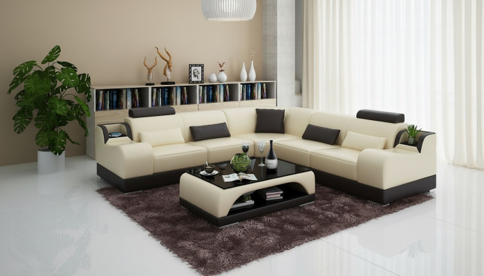 Corner sofa couch upholstery living landscape corner set corner leather sofa gray