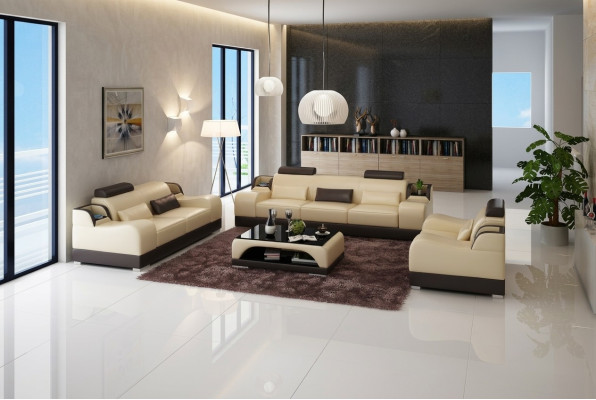 Design sofa set 2x 3-seater set sofas upholstered couches modern couch