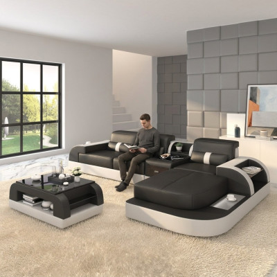 Corner sofa L shape living landscape sofa couch upholstered corner suite leather