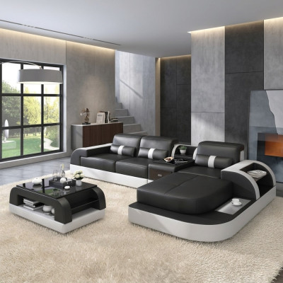 Corner sofa L shape living landscape sofa couch upholstered corner suite leather