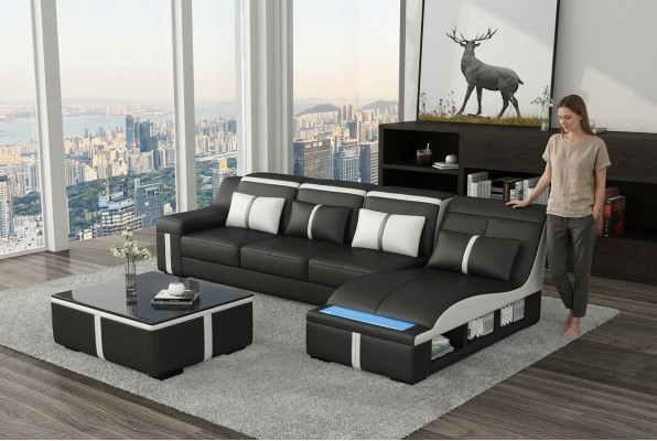 LForm leather living landscape couch upholstery seat corner sofa sofa large