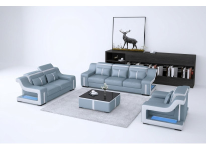 Modern sofa set couch sofa set group 3+2+1 seat leather sofa