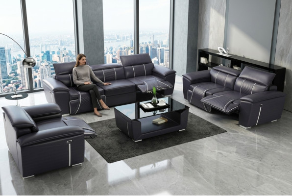 Luxury sofa set 2x 3-seater with furniture couch leather sofa textile group