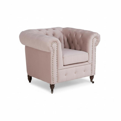 Elegant Design Chesterfield Upholstered Armchair TV Seat Club Lounge Textile