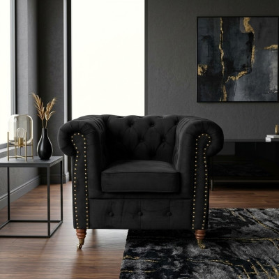 Designer armchair leather luxury TV couch 1-seater relax sofa lounge club
