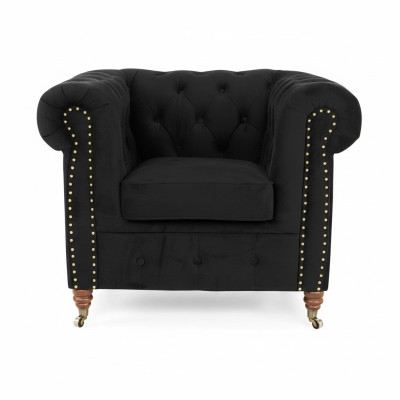 Designer armchair leather luxury TV couch 1-seater relax sofa lounge club