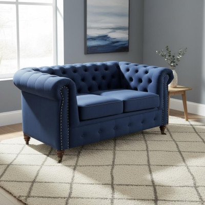 Designer 2-seater fabric sofas couches new Chesterfield couch upholstery