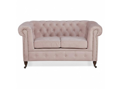 Luxury 2 seater couch upholstered sofa fabric material couch set Chesterfield new