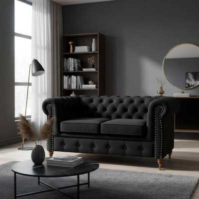 Sofa 2-seater design sofas upholstery couches textile relax modern two-seater new