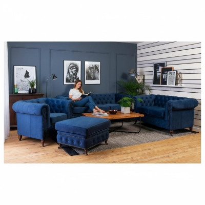 Chesterfield 3-seater couch upholstery couches sitting living room sofa three-seater new
