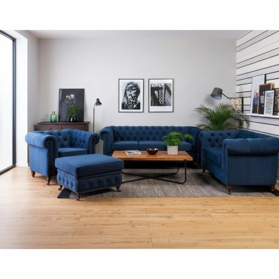 Chesterfield 3-seater couch upholstery couches sitting living room sofa three-seater new