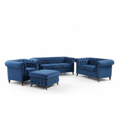 Chesterfield 3-seater couch upholstery couches sitting living room sofa three-seater new