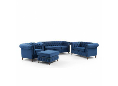 Chesterfield 3-seater couch upholstery couches sitting living room sofa three-seater new