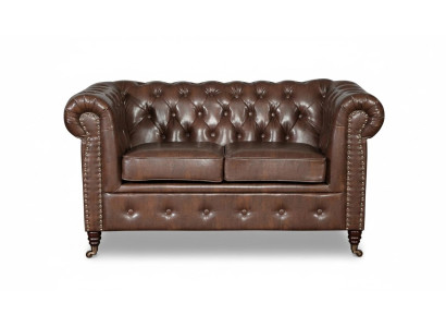 Sofa 2-seater design sofas upholstery modern seating fabric two-seater leather new