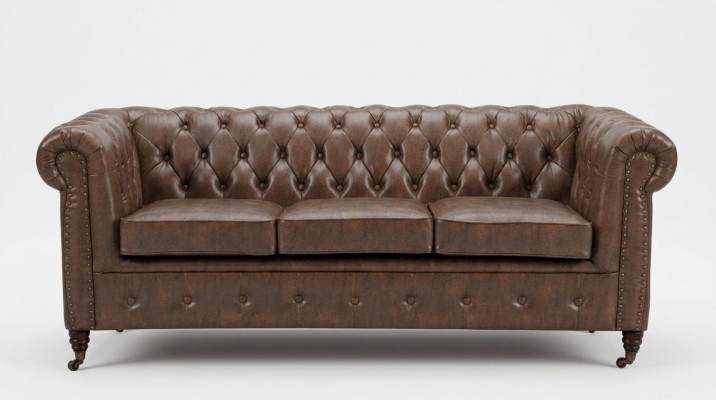 Chesterfield Sofa Set Sofa Couch Upholstery 3 2 Seater Leather Sofas Fabric New