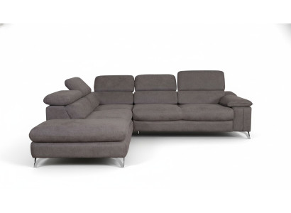 Design corner sofa L-shape bed function couch leather textile sofa multifunction