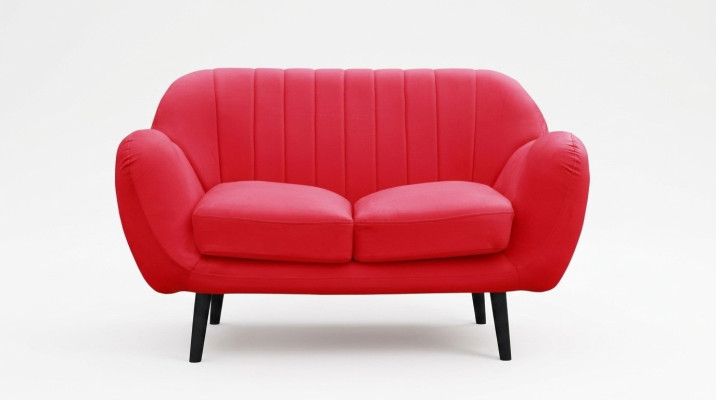 Sofa 2-seater design sofas modern upholstery fabric seat two-seater leather new