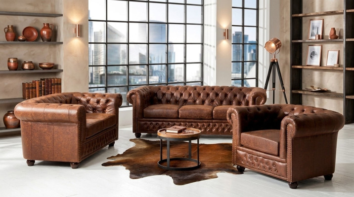 Couch Upholstery Sofa Textile Chesterfield Sofas Suite 3-Seater Three-Seater