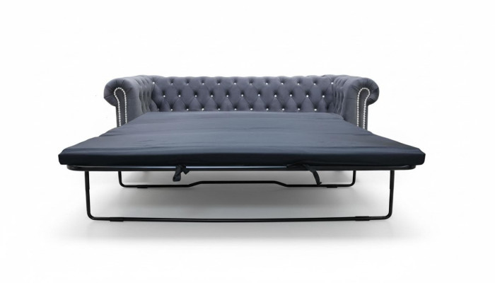 Chesterfield 3-seater sofa with bed function, couch upholstery set, couches, sleeping