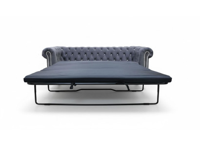 Chesterfield 3-seater sofa with bed function, couch upholstery set, couches, sleeping