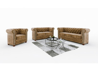 Chestgerfield sofa set couch upholstery seating set 3-2-1 seaters upholstery couches