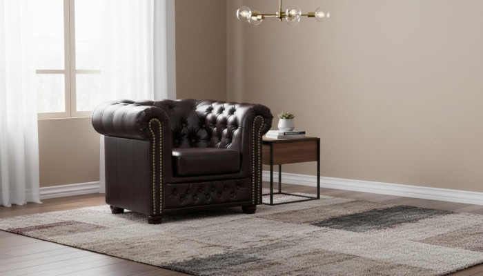 Chesterfield armchair TV couch 1 seater sofa textile leather couches upholstery