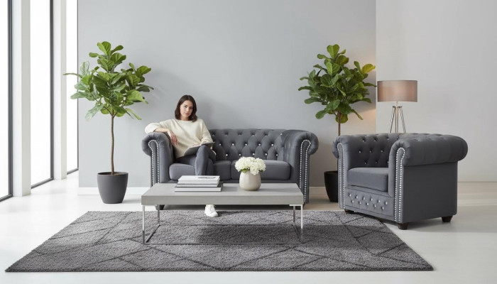Chesterfield Sofa Set 2+1 Seater Design Couch Upholstery Sofa Set New