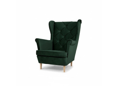 Chesterfield Armchair TV Couch 1 Seater Sofa Fabric Textile Wingback Chair